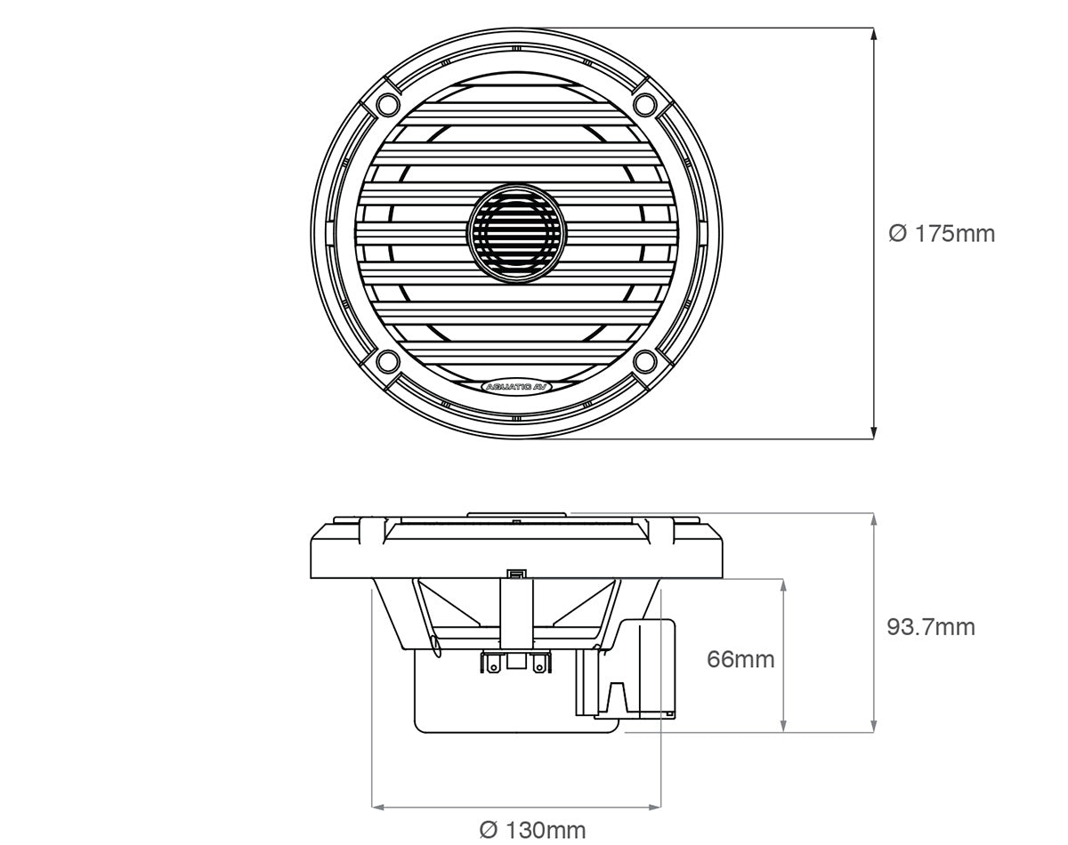 Aquatic AV RGB Marine Speakers Elite Series 6.5 Inch