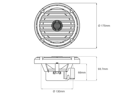 Aquatic AV RGB Marine Speakers Elite Series 6.5 Inch