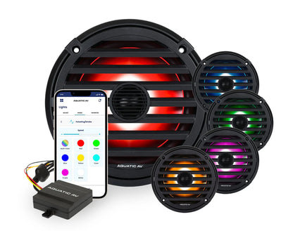 Aquatic AV RGB Marine Speakers Elite Series 6.5 Inch