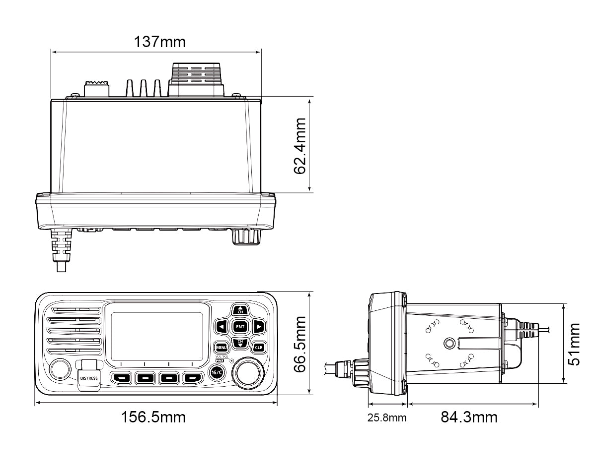 VHF Marine Radio Transceiver Compact IC-M330GE