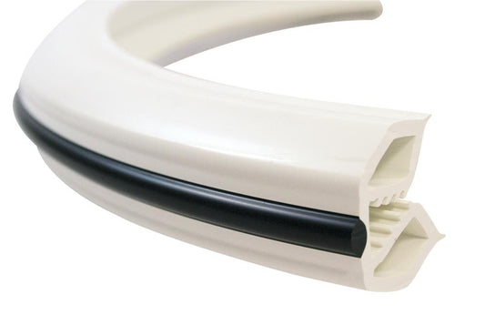 Gunwale Boat Trim White with Black Strip 40mm