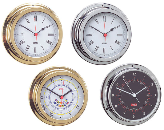 Clocks Chrome Plated Brass or Polished Brass