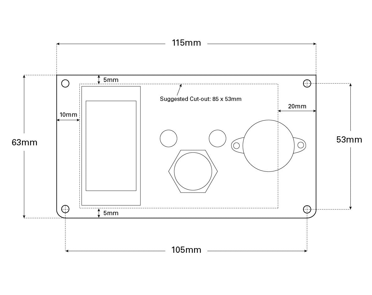 Bilge Pump Switch & Alarm Control Panel 12V