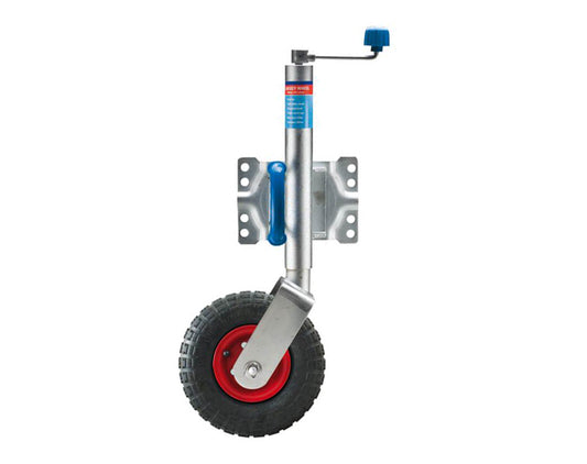 Pneumatic Jockey Wheel with U-bolt Swivel Clamp 250mm Wheel 135kg