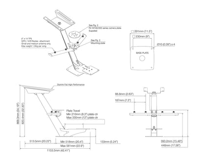 Scanstrut Starlink High-Performance Flagship Radar Mounts