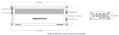 Aquatic AV AD600.5 Marine Amplifier 5 Channel