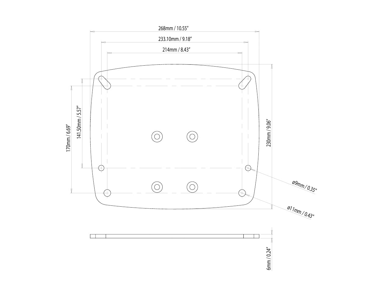 Scanstrut Dual PowerTower Radome Plates