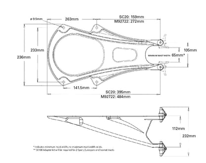 ScanStrut Radar Mast Mounts