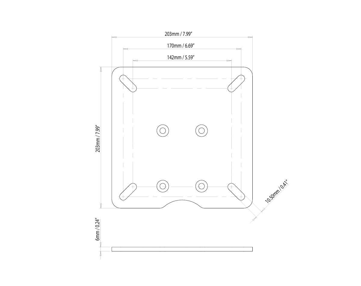 Scanstrut Dual PowerTower Radome Plates