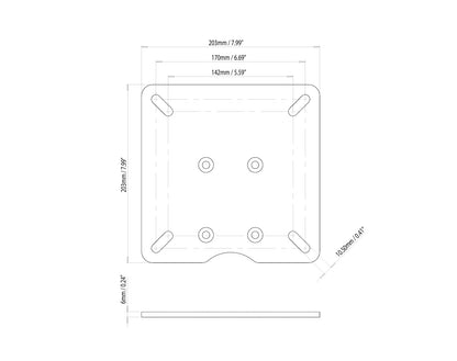 Scanstrut Dual PowerTower Radome Plates