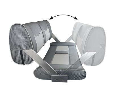 ST95 Double Flip-Back Boat Seat Dark Grey/Light Grey Carbon