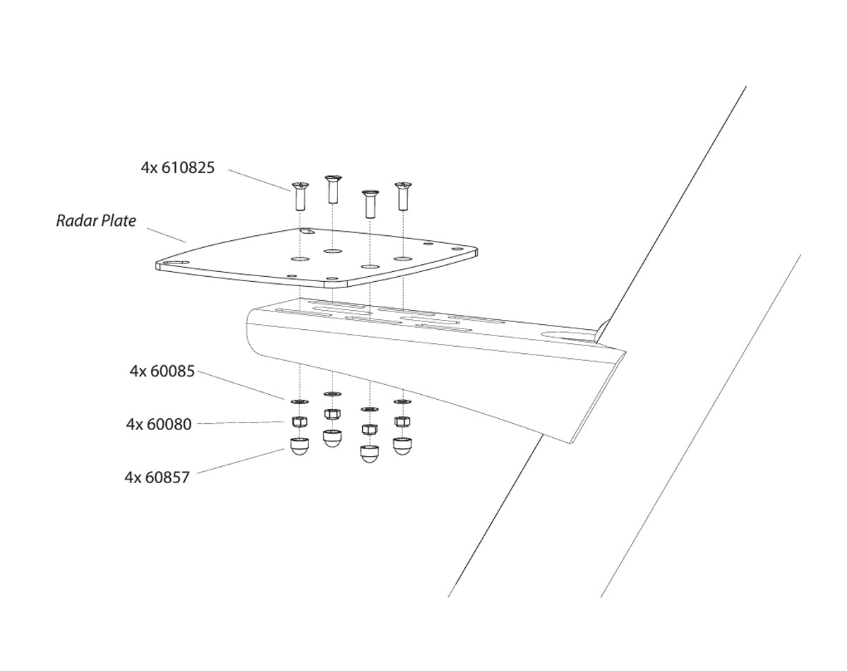 Scanstrut Dual PowerTower Radome Plates