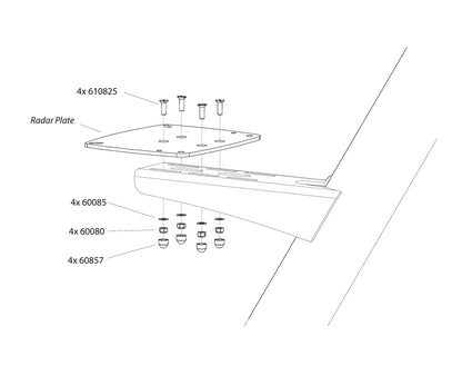 Scanstrut Dual PowerTower Radome Plates