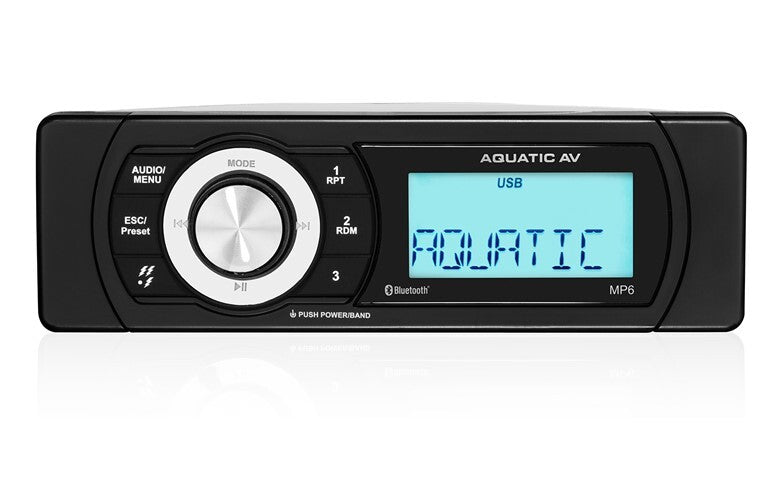 Aquatic AV MP6 Waterproof Marine Stereo Shallow Mount