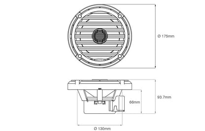 Aquatic AV Marine Speakers Elite Series 6.5 Inch