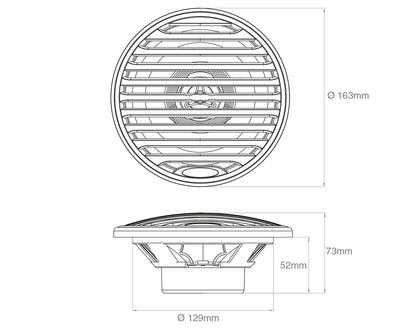 Aquatic AV Marine Speakers Economy Series 6.5 Inch